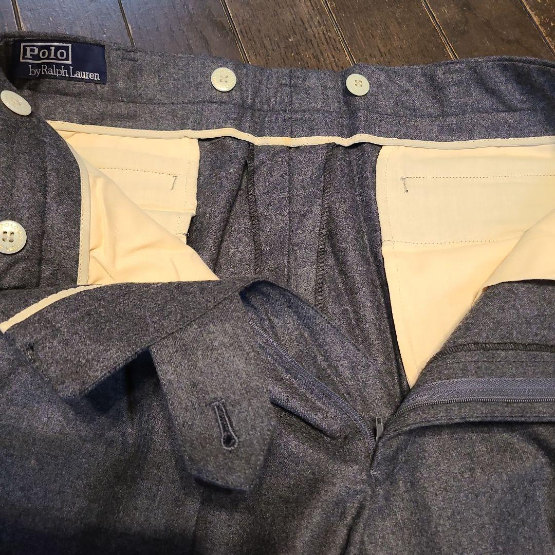 90S Polo by RalphLauren グレー ウール パンツ 84