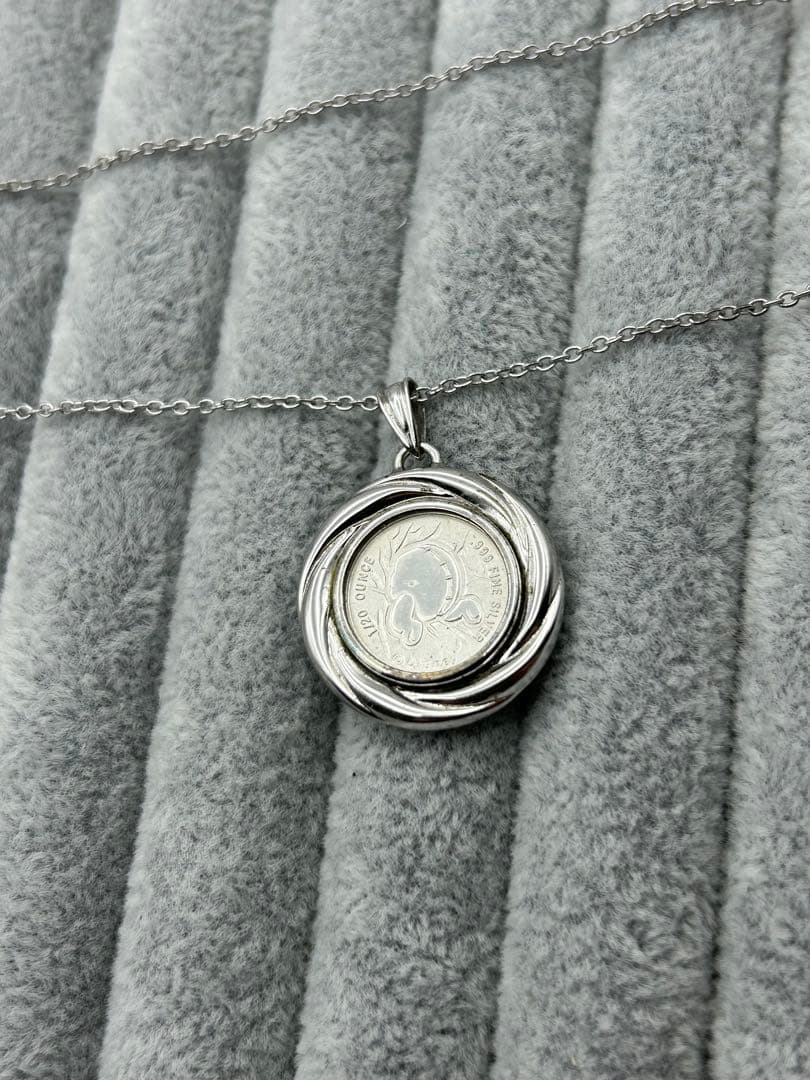 限定品 ディズニー くまのプーさん シルバー  ネックレス 純銀 999