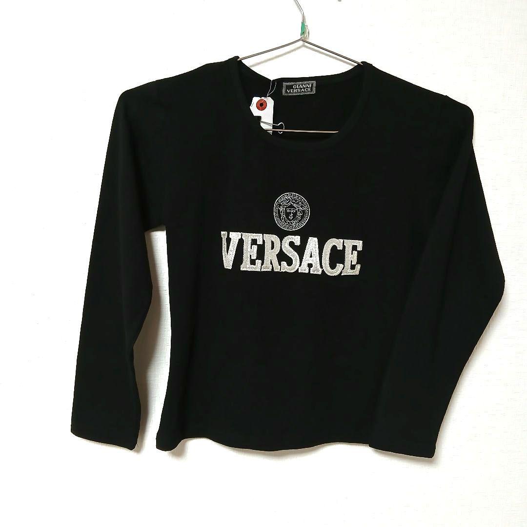 VERSACEヴェルサーチ カットソー ロンT メデューサ ロゴ刺繍