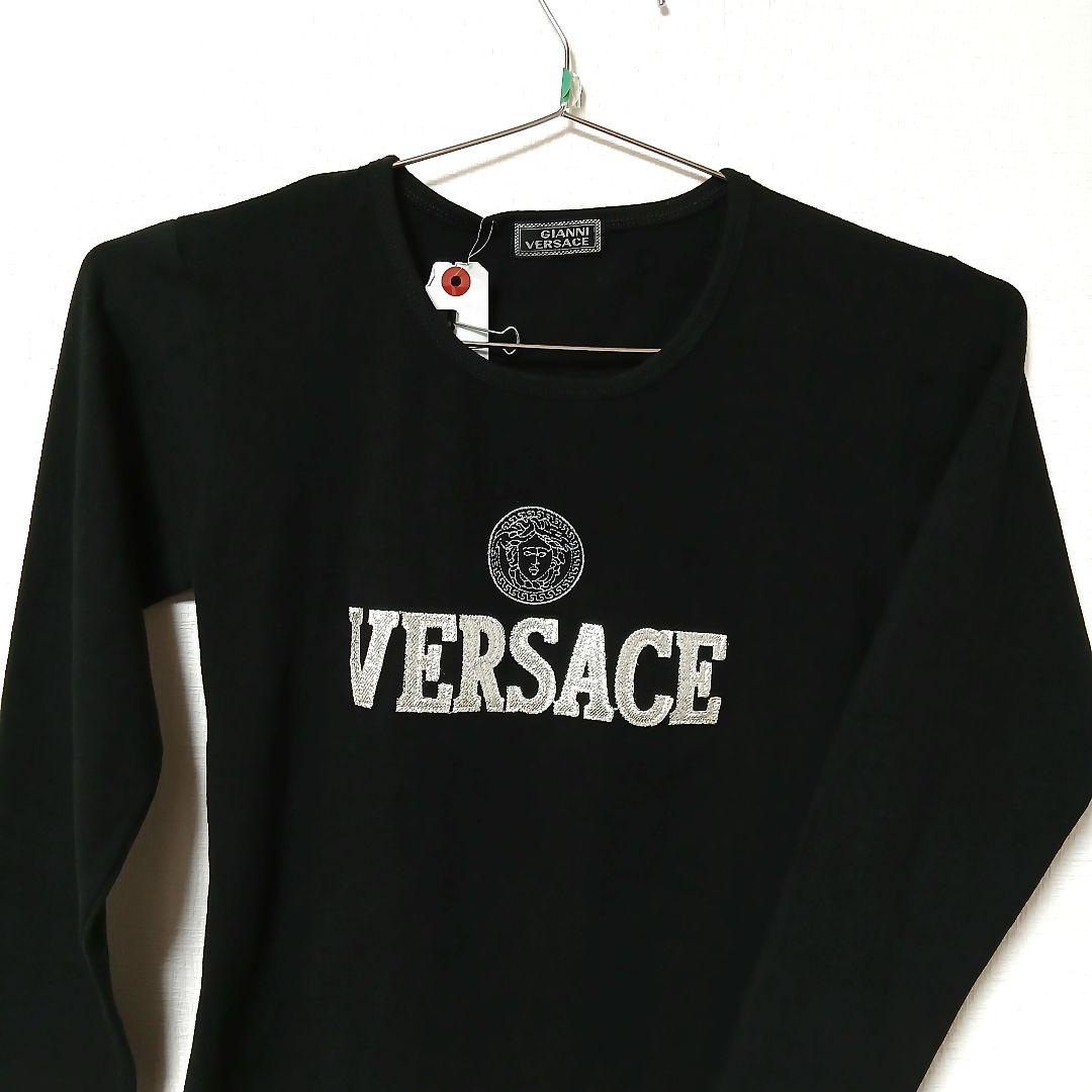 VERSACEヴェルサーチ カットソー ロンT メデューサ ロゴ刺繍