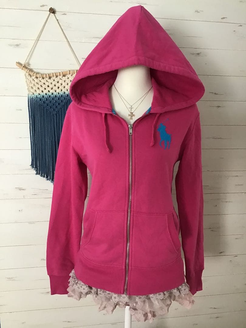 ★ラルフローレン★Y2K 平成ギャル 姫系 ビッグポニー パーカー ピンク