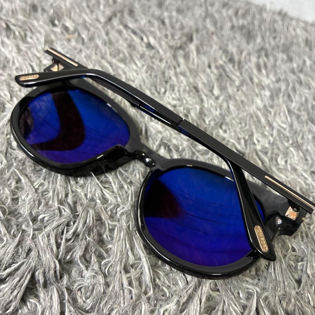 【美品】トムフォード TF475-D 01A サングラス ボストン型 ブラック