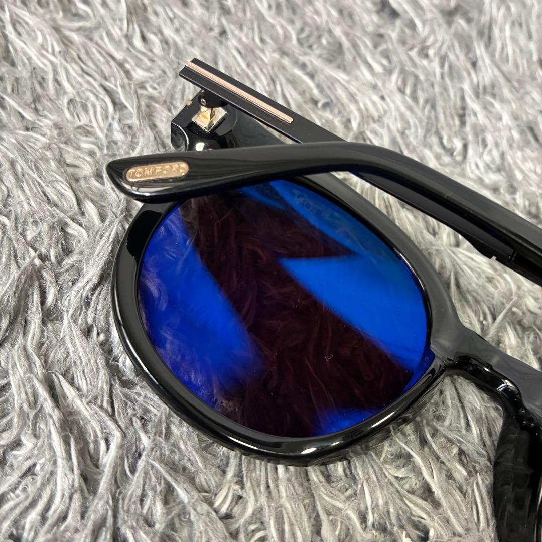 【美品】トムフォード TF475-D 01A サングラス ボストン型 ブラック