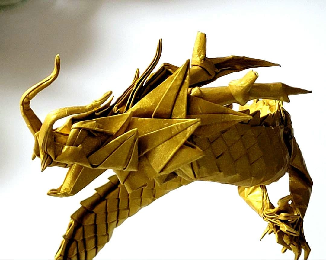 tam　折り紙　黄金の昇り龍