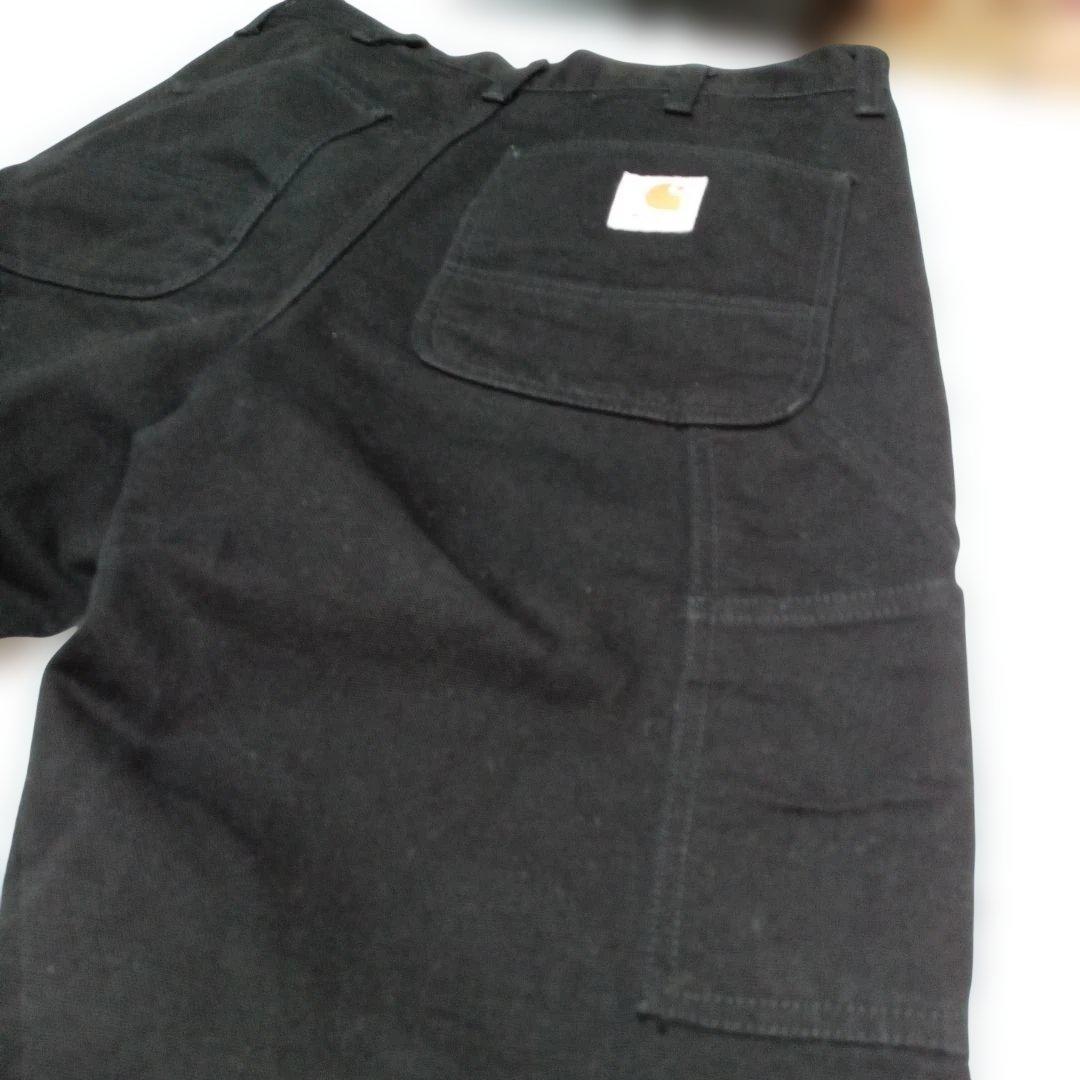 カーハートWIP ダブルニーパンツブラック