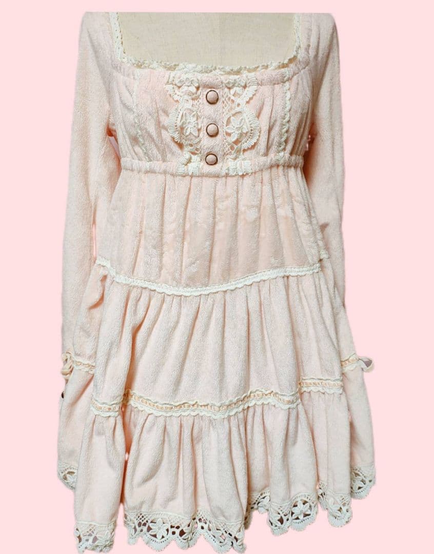 ♡　希少 リズリサ リボンワンピー 姫ギャル 00s ゴスロリ ロリータ