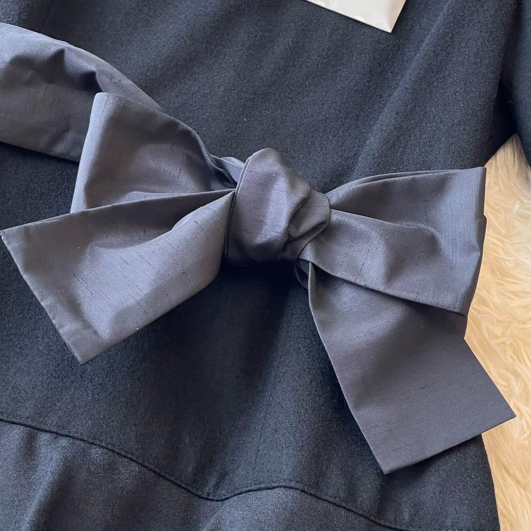 極美品 M'S GRACY ウール ティアード ワンピース ブラック 36