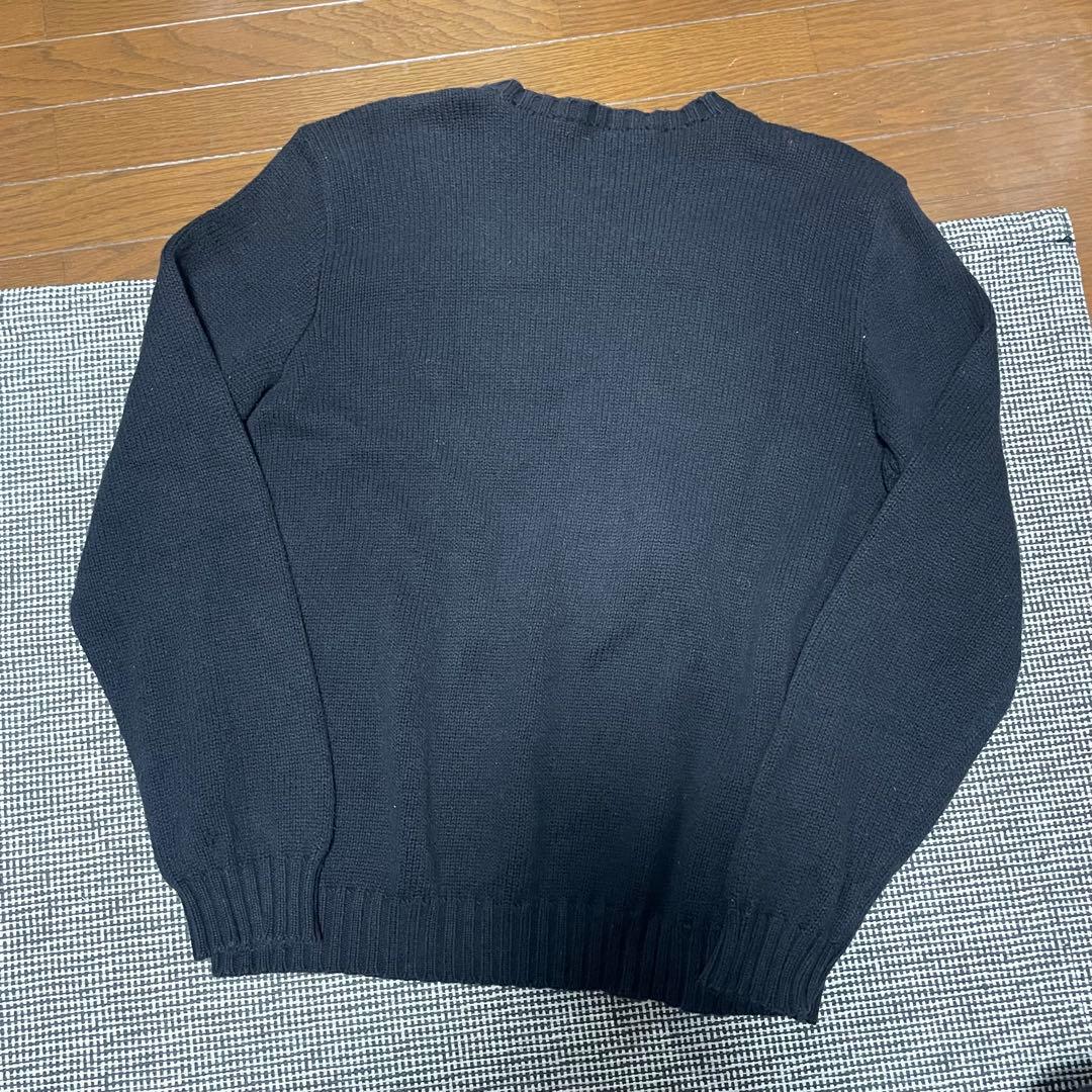 90s ポロ ラルフ ローレン コットンニット　ワンポイント　ブラック