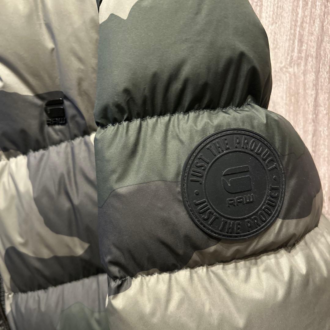 【美品】G-STAR RAW 高級ダウンジャケット カモフラージュ柄 古着 L