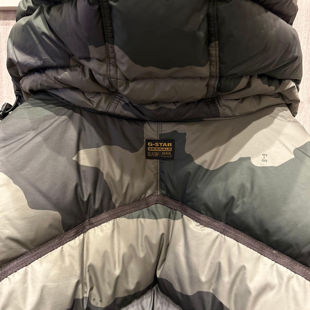 【美品】G-STAR RAW 高級ダウンジャケット カモフラージュ柄 古着 L