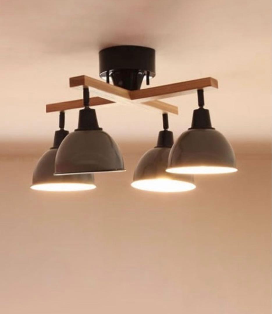 unico シーリングライト ジェンダーウッドロッド 4灯 クロス グレー