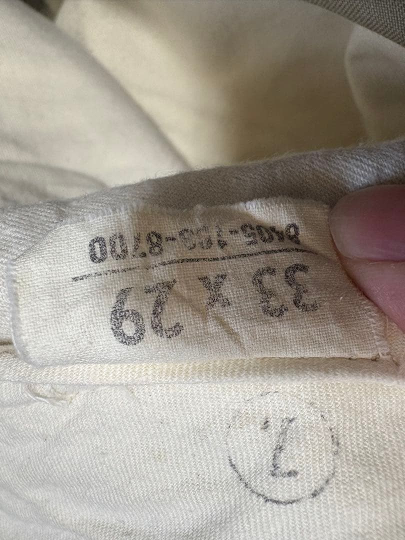 専用80s 米軍 US ARMYチノパンツ IDEAL ZIP W33L29