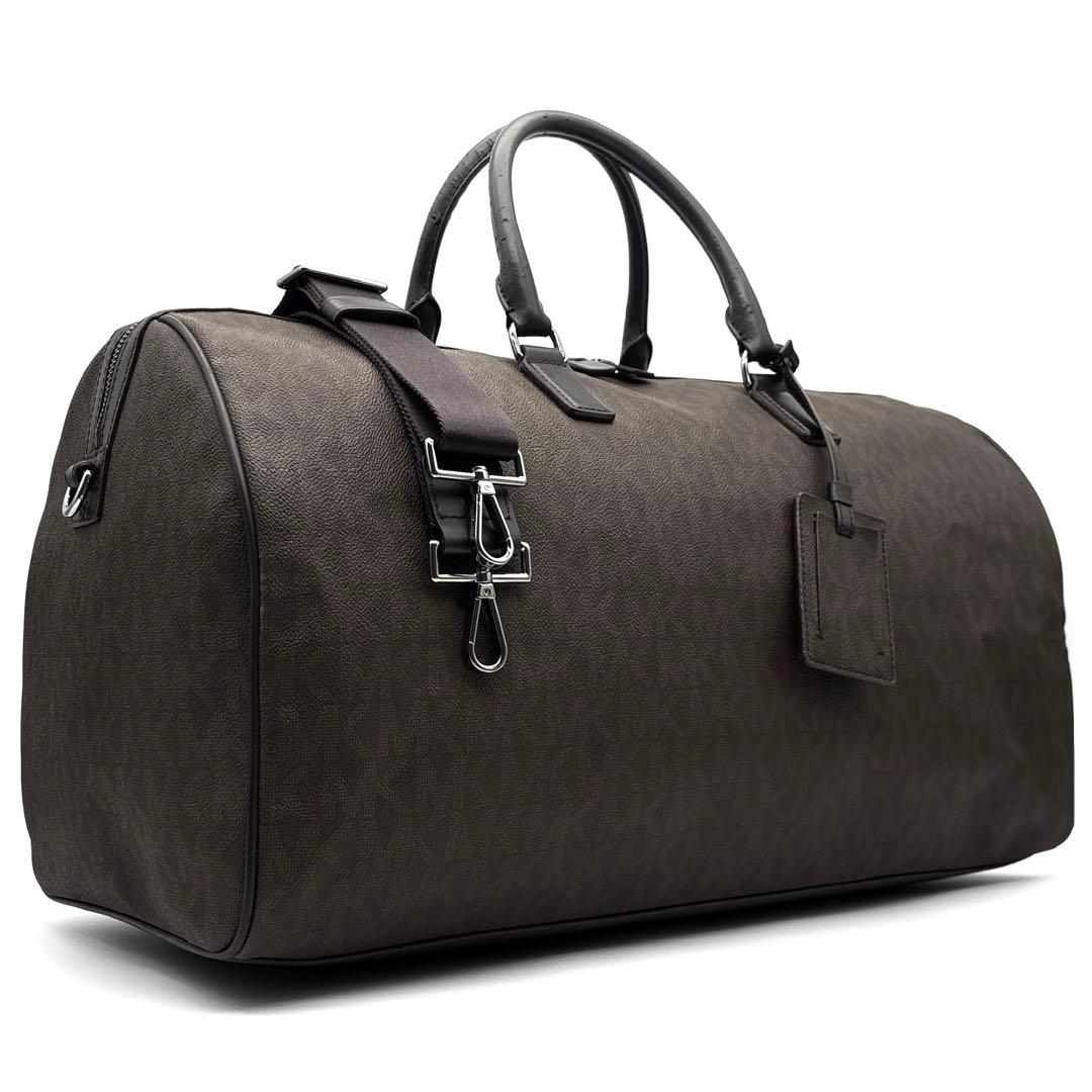 美品 マイケルコース ボストンバッグ 2way MK柄 シグネチャー ブラウン