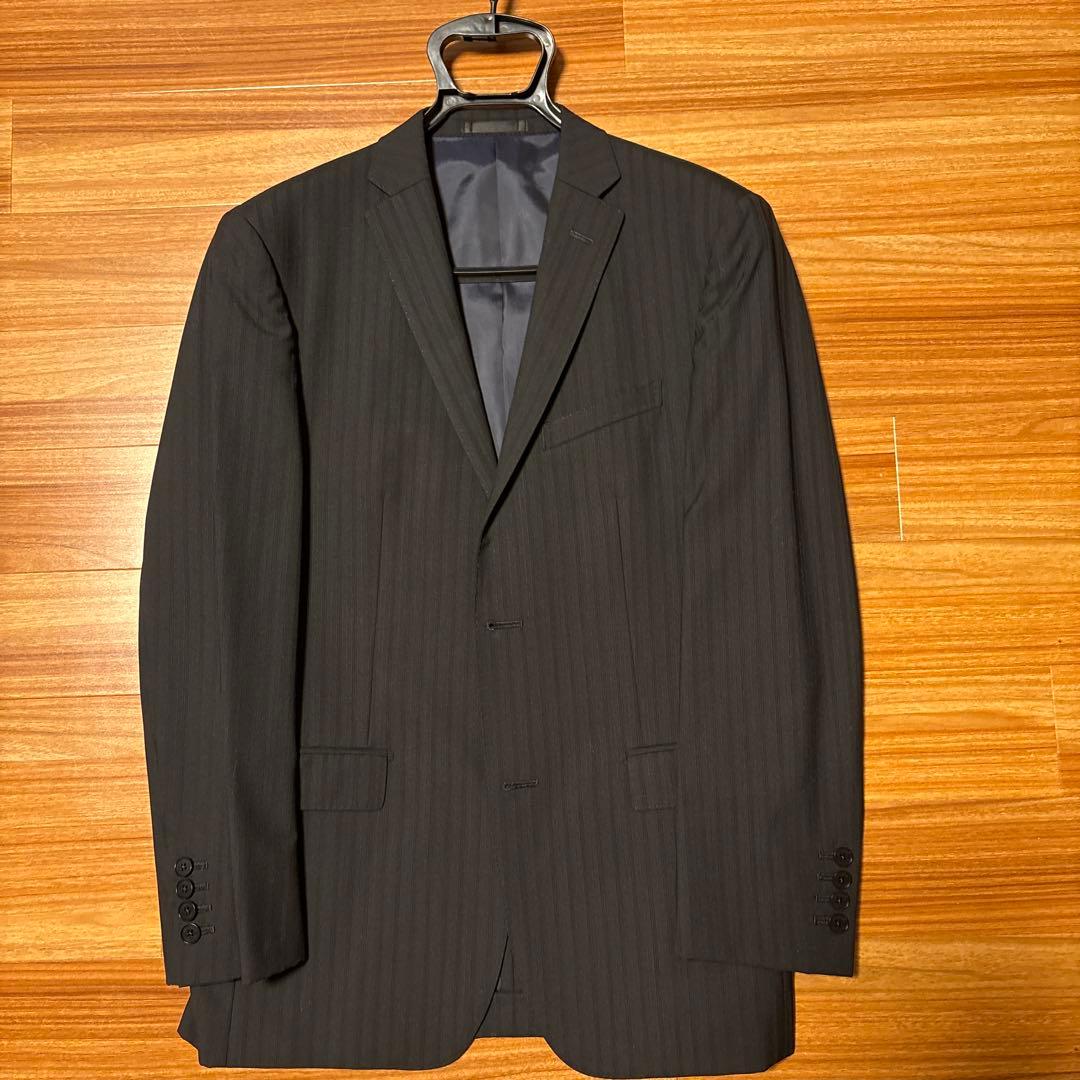 BURBERRY BLACK LABEL ビジネススーツ ブラック ストライプ