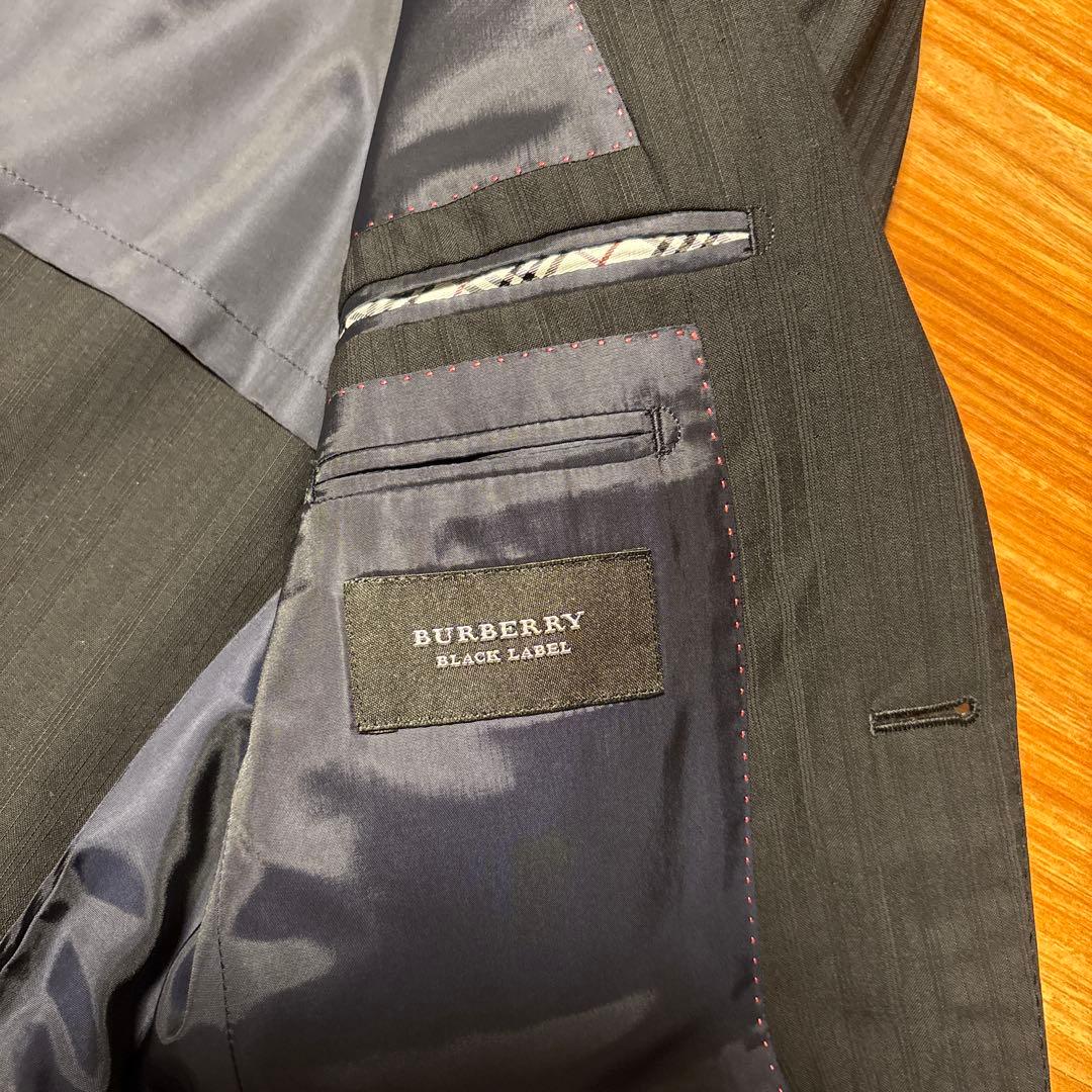 BURBERRY BLACK LABEL ビジネススーツ ブラック ストライプ