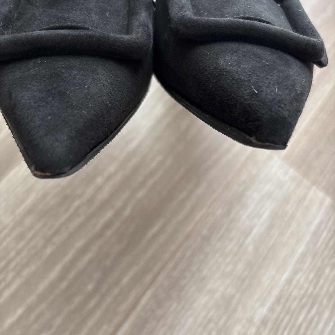 マノロブラニク メイセール フラット　ブラック　38