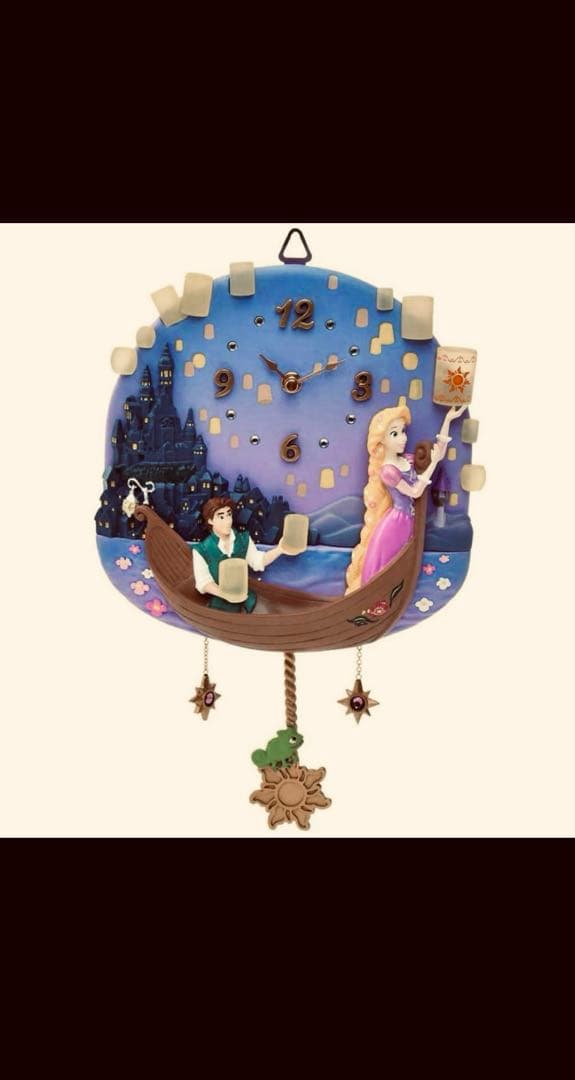 本日24時まで　ラプンツェル　パスカル 時計 Light＆Clock