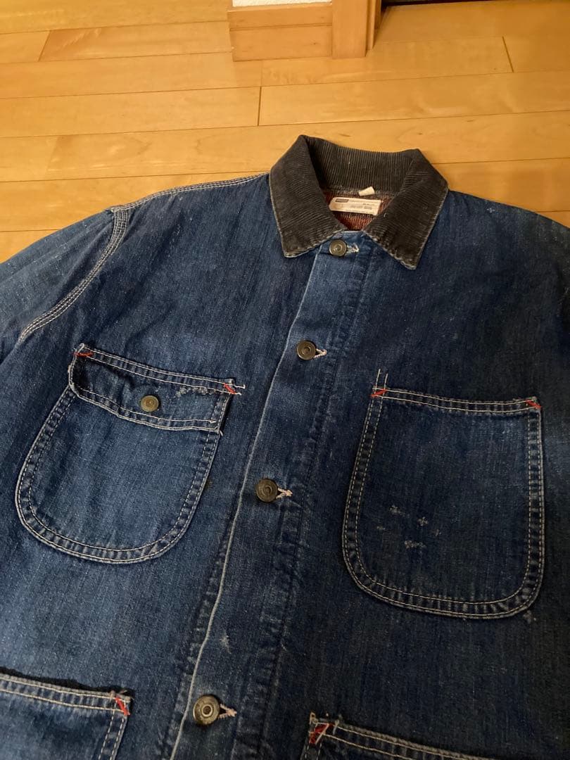 60s シアーズ　デニム　カバーオール ブランケット　ビンテージ　雰囲気系