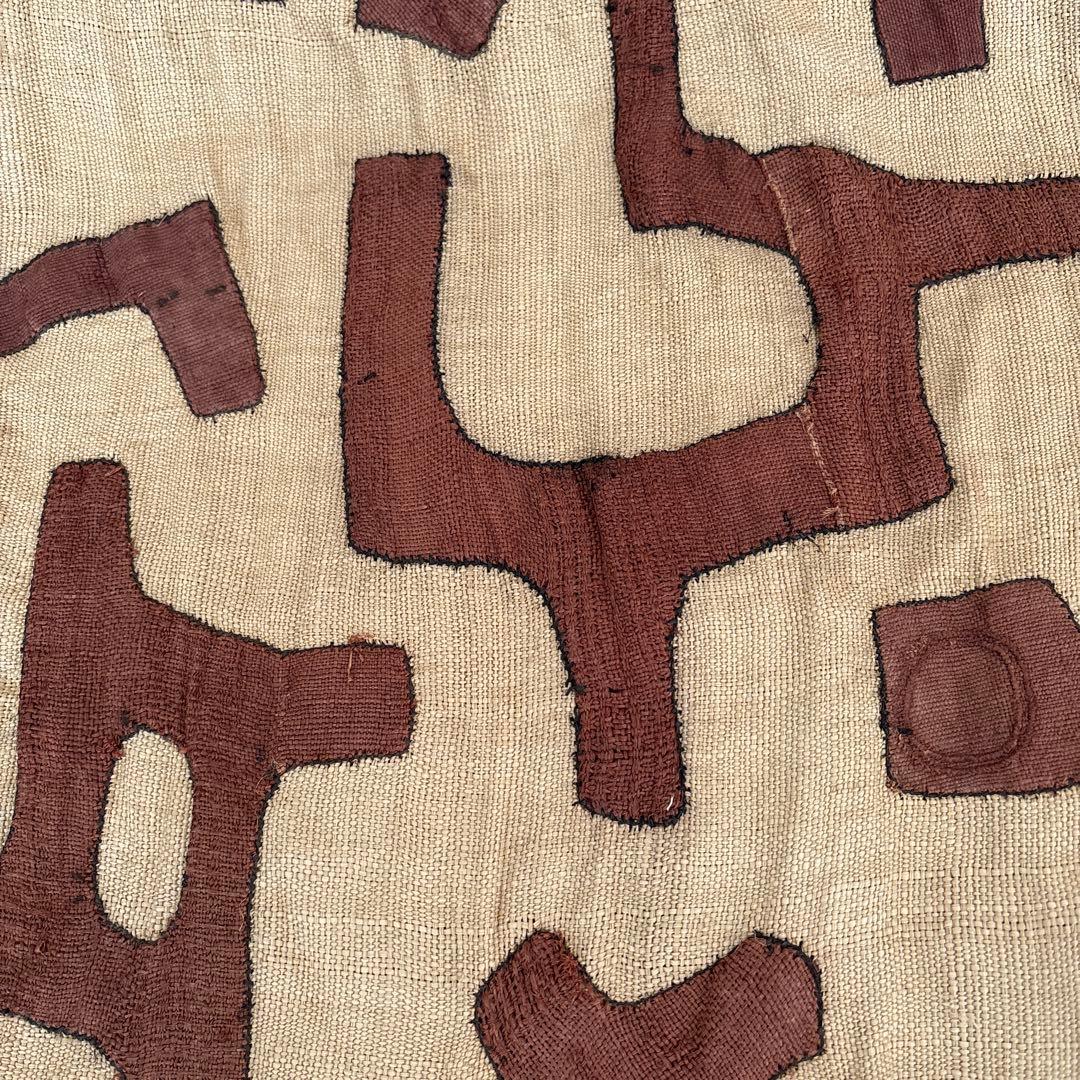 アフリカ　アンティーク　パッチワーク　ラフィア