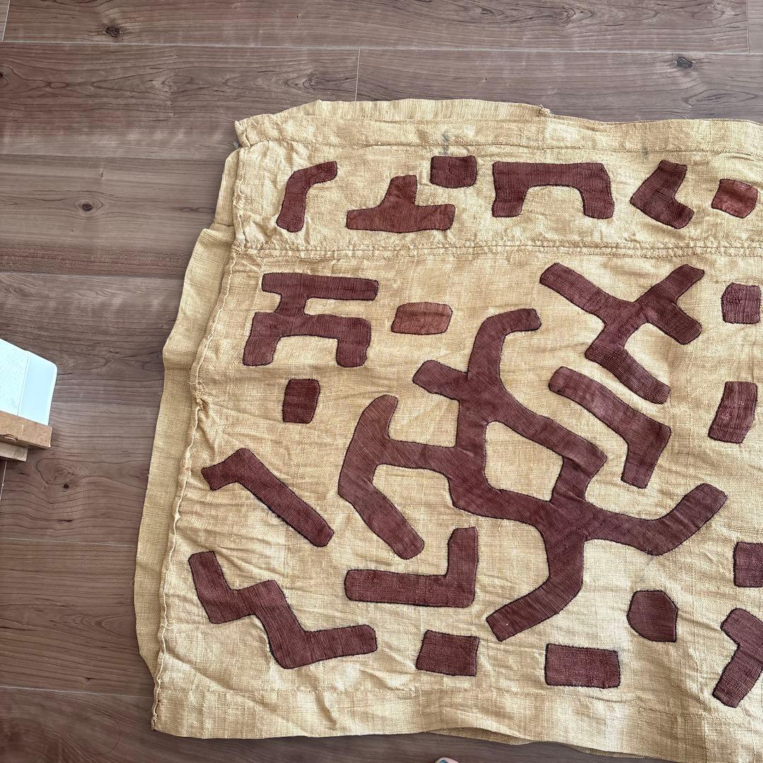 アフリカ　アンティーク　パッチワーク　ラフィア