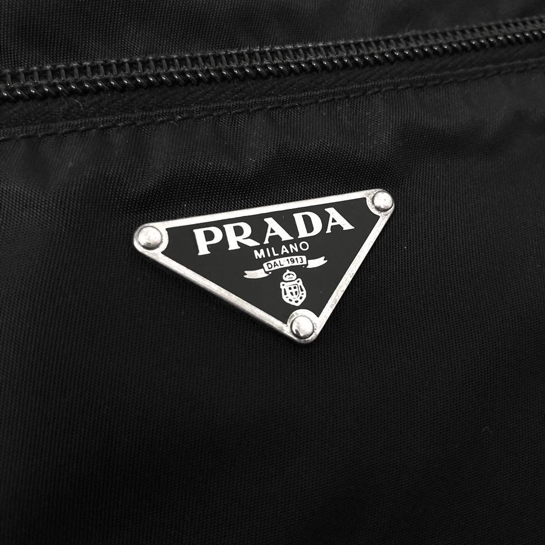 良品　プラダ　PRADA ショルダーバッグ　ナイロン　黒　ブラック　トートバッグ