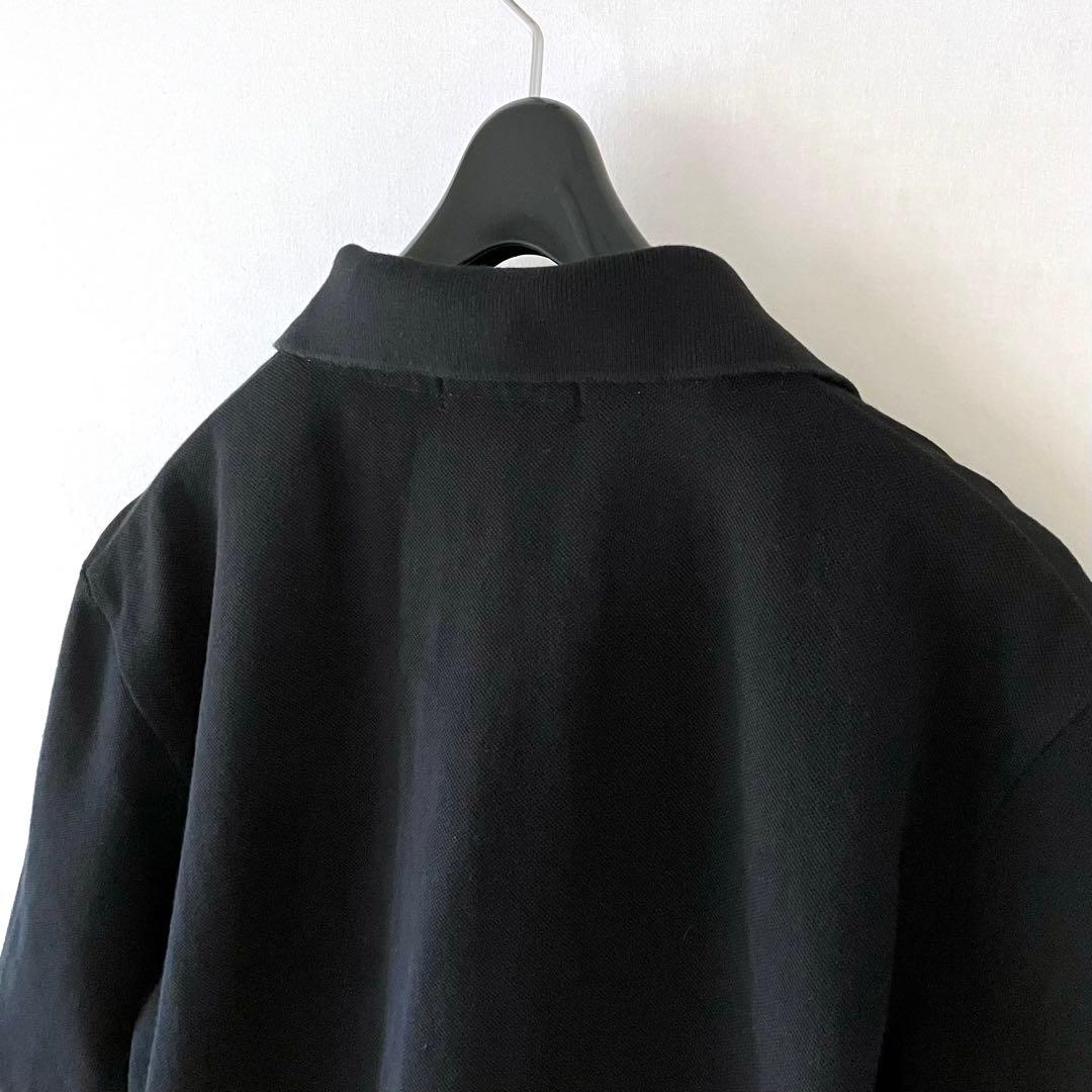 美品 バーバリー ポロシャツ S チェック 黒 無地 三陽商会 日本製