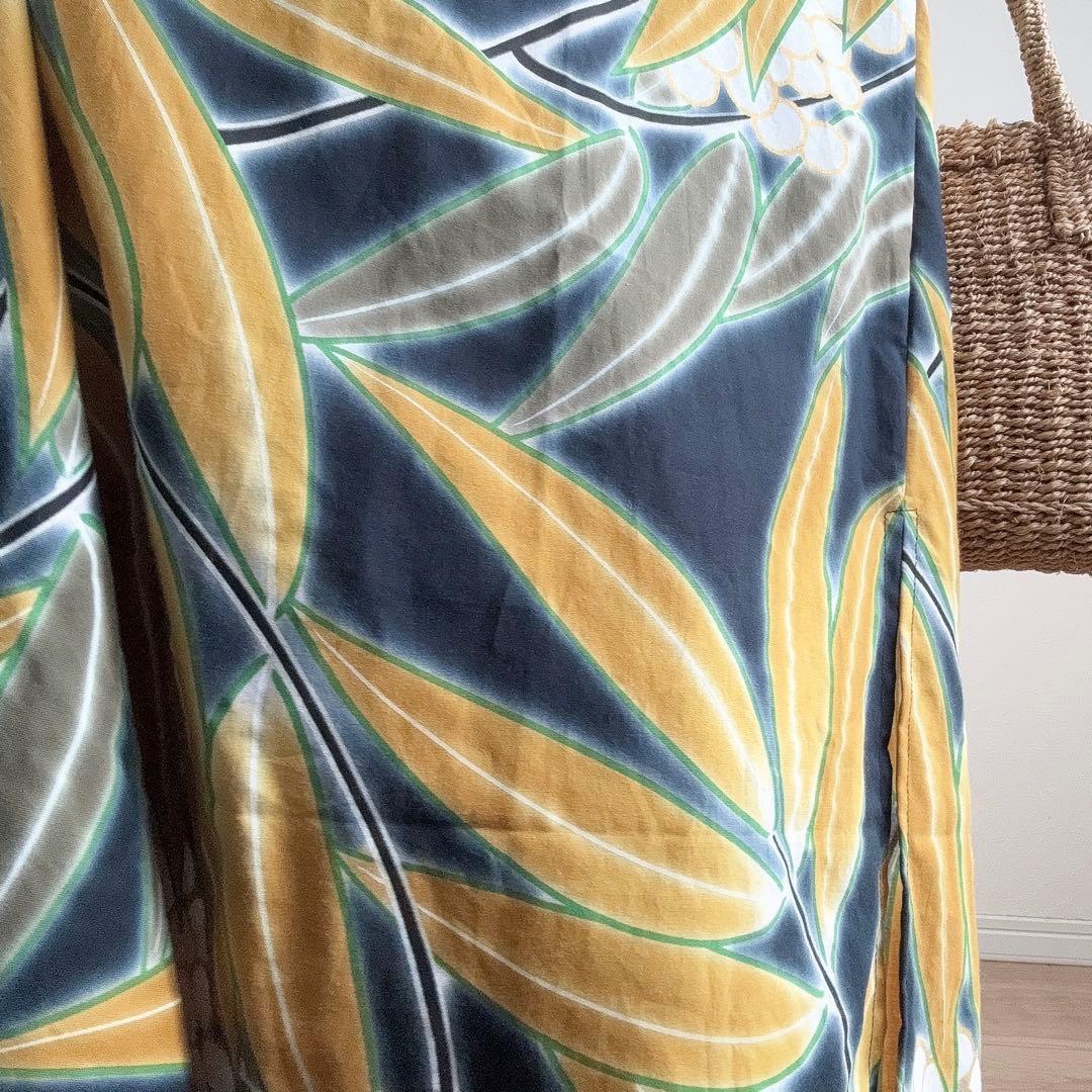 リメイク　本染　浴衣　オリジナル　ワンピ　ハンドメイド　ロング　コーマ