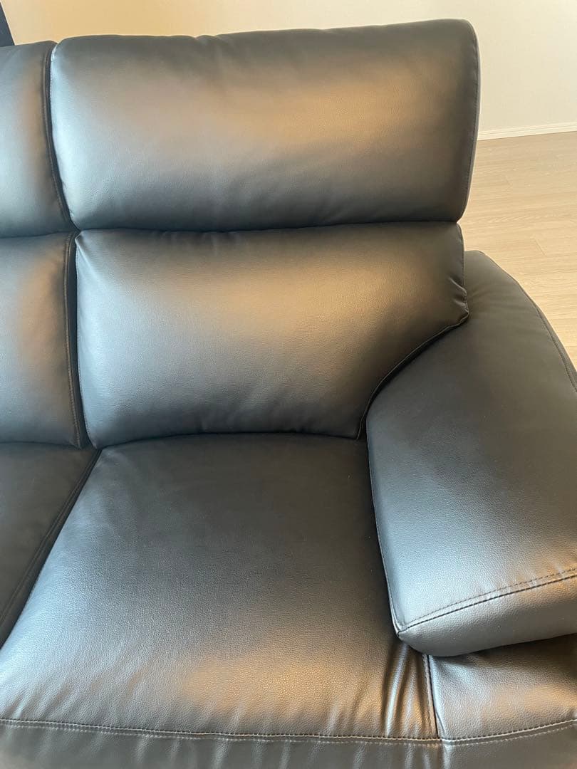 ニトリ 2人掛けソファ【Nシールド A13 BK】