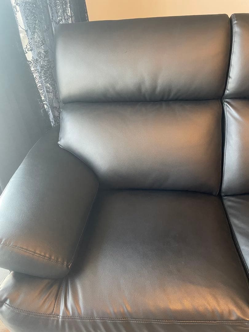 ニトリ 2人掛けソファ【Nシールド A13 BK】