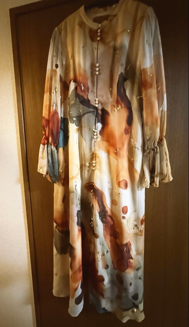 【美品】AMERI Mサイズインクアートドレス ワンピース