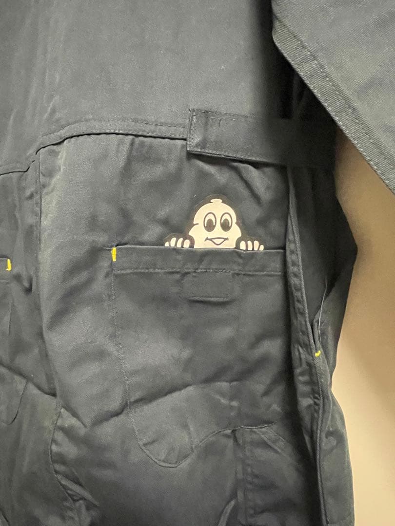 MICHELIN ネイビーオーバーオール　つなぎ　Lサイズ