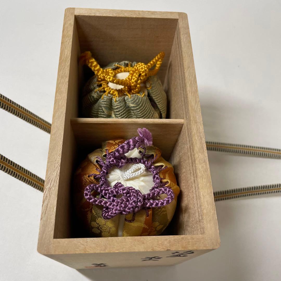 D23 備前焼　矢部篤郎作　スペア仕覆付き茶入　共箱