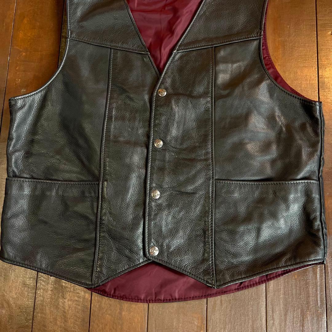 USA製！！【Schott N.Y.C. ショット】レザーベスト 本革ブラック