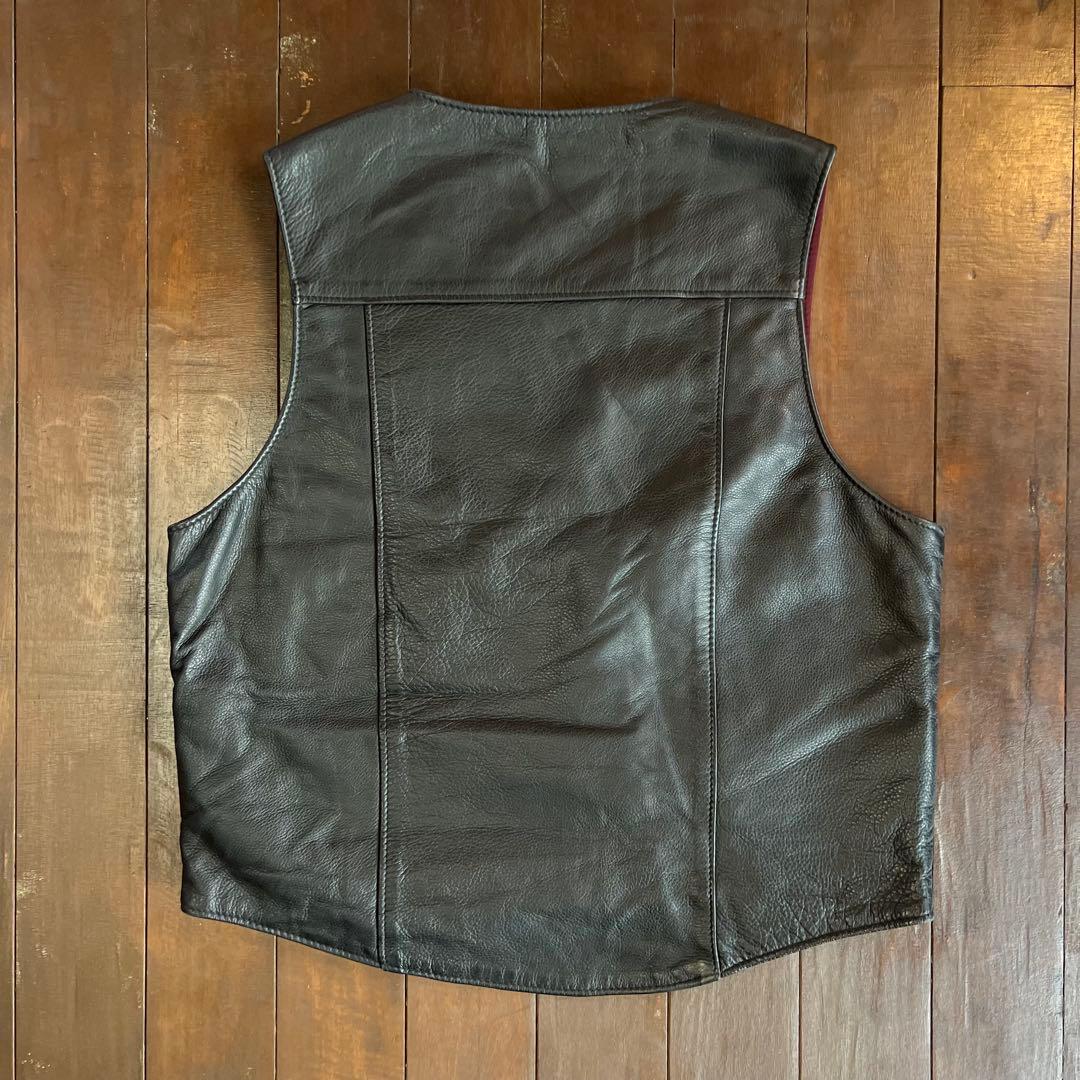 USA製！！【Schott N.Y.C. ショット】レザーベスト 本革ブラック