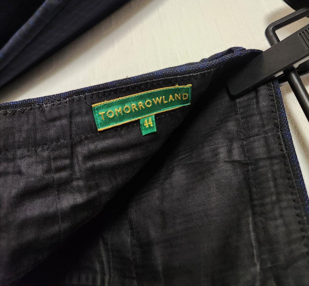 じ*ら様 トゥモローランド　メンズ　スーツ　濃紺ブルー×ブラック　チェック