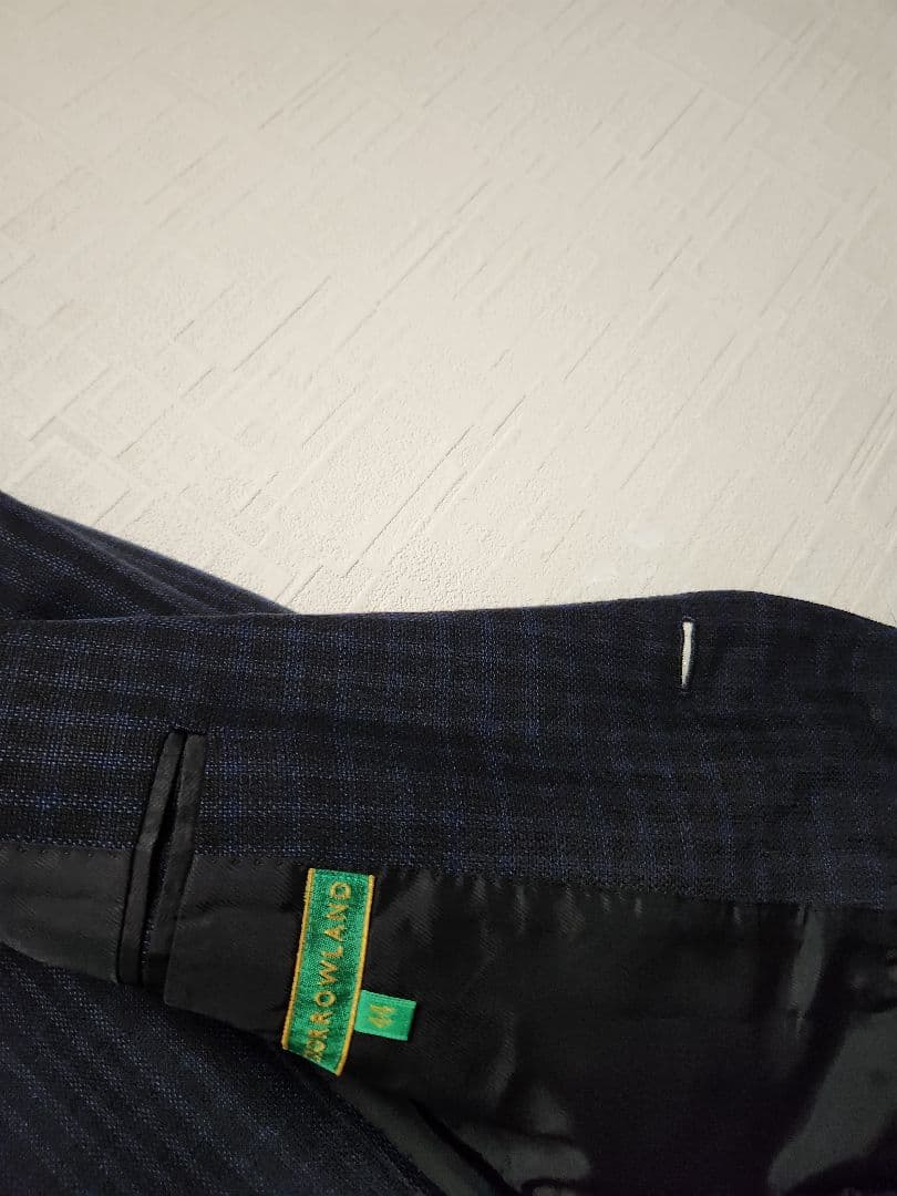 じ*ら様 トゥモローランド　メンズ　スーツ　濃紺ブルー×ブラック　チェック