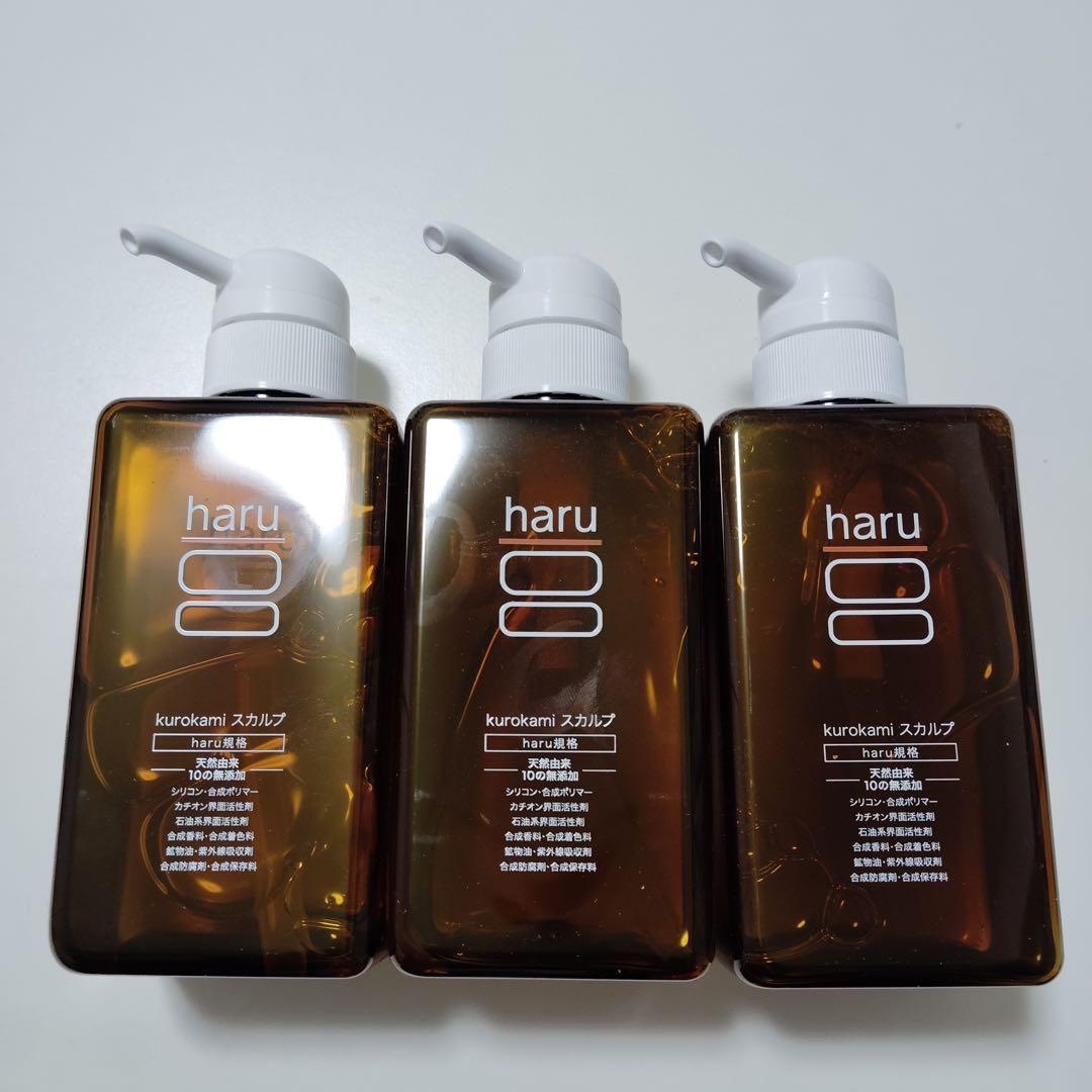 mu1873 haru 黒髪スカルプシャンプー 3本セット