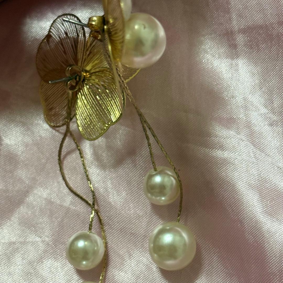 レトロモダン　オレンジ小町　豪華成人式振袖８点フルセット　正絹　髪飾り・ピアス付