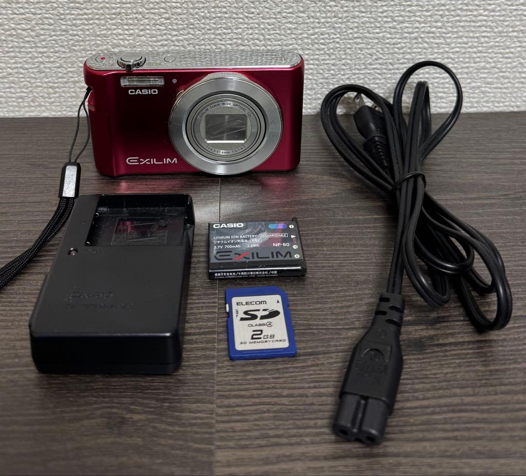 CASIO EXILIM EX-ZS240 レッド コンパクトデジタルカメラ