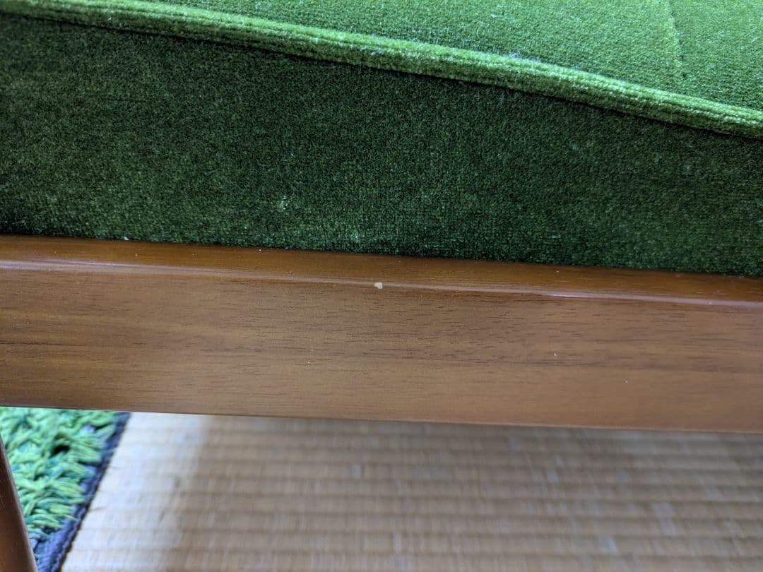 カリモク60 Kチェア モケットグリーン 2シーター (大阪引取りは更に値引き)