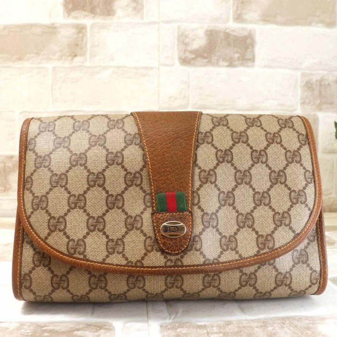 美品❤️ GUCCI オールドグッチ　クラッチバッグ　シェリーライン
