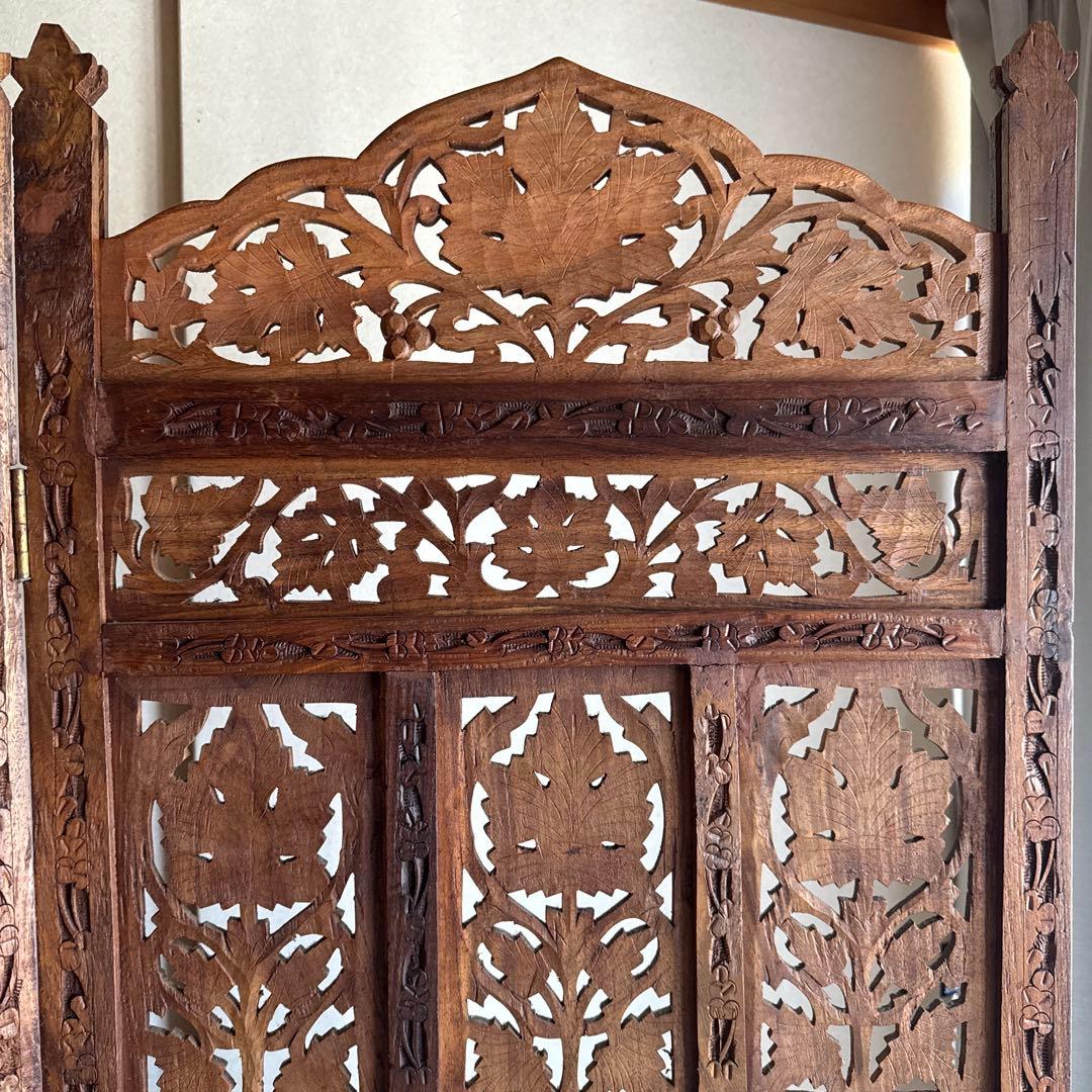 【再度出品】⭐︎アジアン⭐︎衝立⭐︎木製彫刻⭐︎パーティション⭐︎