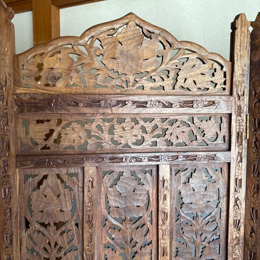 【再度出品】⭐︎アジアン⭐︎衝立⭐︎木製彫刻⭐︎パーティション⭐︎