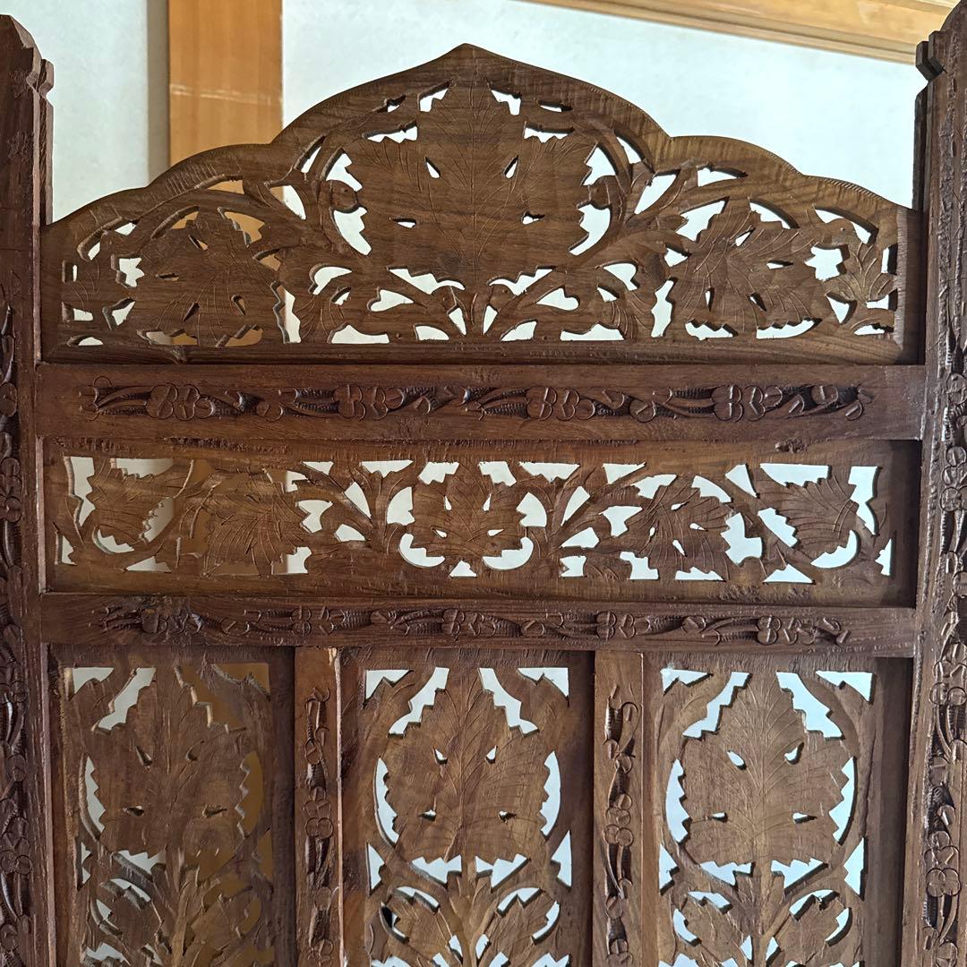 【再度出品】⭐︎アジアン⭐︎衝立⭐︎木製彫刻⭐︎パーティション⭐︎