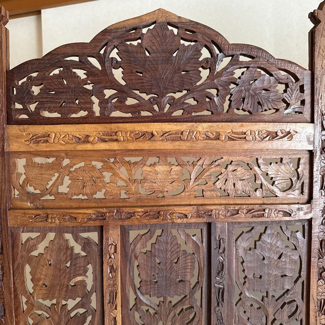 【再度出品】⭐︎アジアン⭐︎衝立⭐︎木製彫刻⭐︎パーティション⭐︎