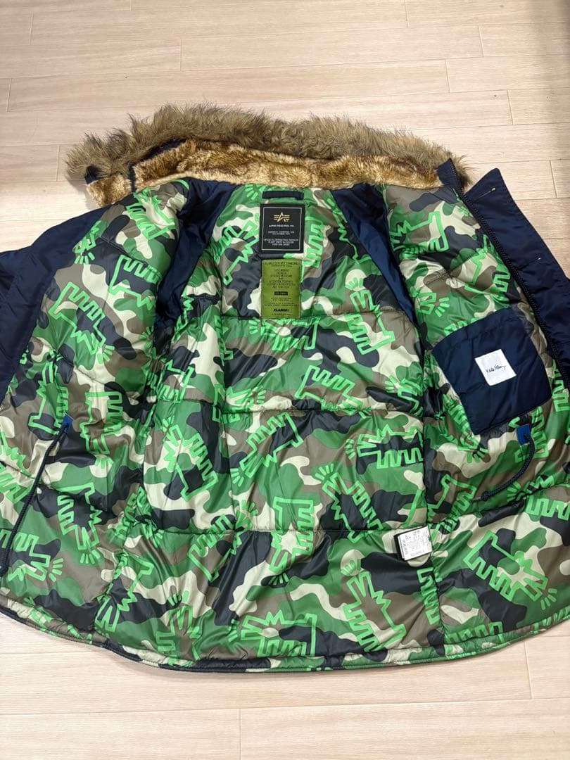 N3B ALPHA × XLARGE × キースヘリングコラボJKT Sサイズ