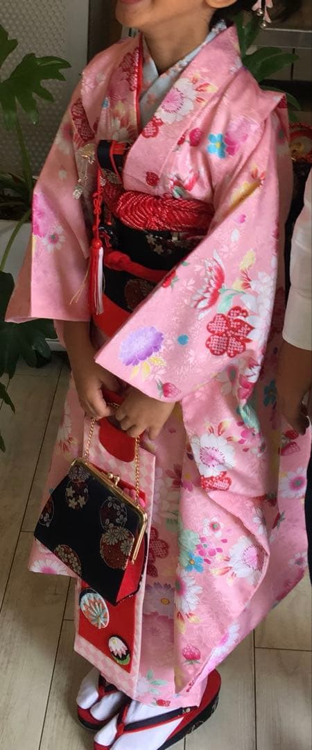 ピンク 花柄 七五三