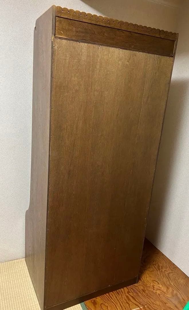 オープンクローゼット ダークブラウン 洋服吊りタンス ハンガーラック 引き出し２