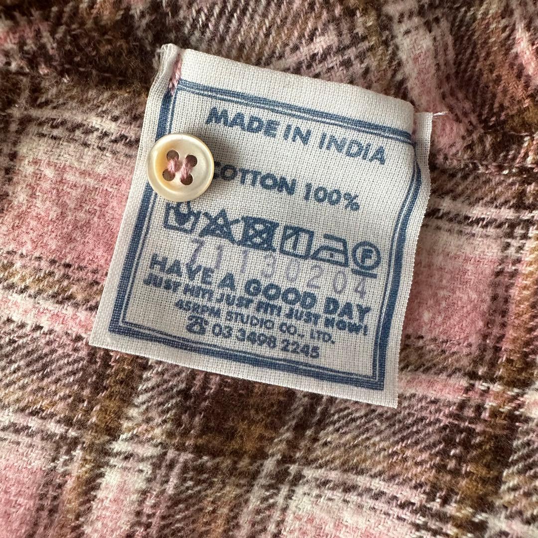 45R フリルカシュクール　秋冬チェックシャツ