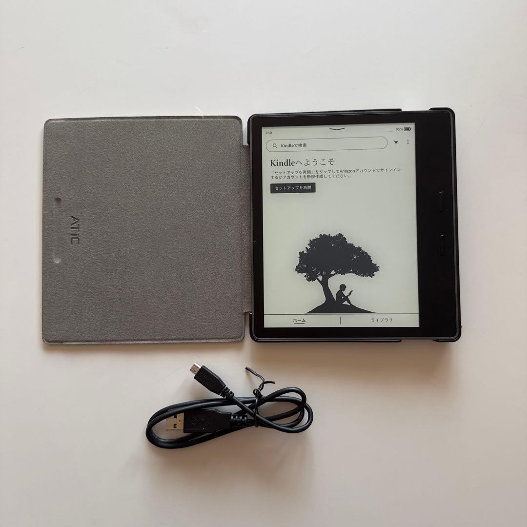 Kindle Oasis 第9世代 防水 8GB 開閉式軽量グレーケース付